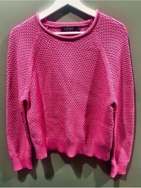 Lauren Ralph Lauren Crew Neck Pullover Knit Cotyon Sweater Size Large